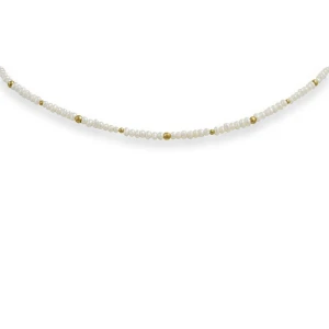 Naszyjnik choker perły naturalne srebro pozłacane