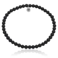 Bransoletka z kamieni classic onyks czarny matowy naturalny