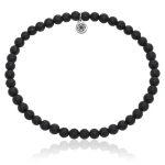 Bransoletka z kamieni classic onyks czarny matowy naturalny