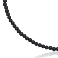 Bransoletka z kamieni mini 2mm onyks czarny naturalny stal szlachetna