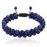 Bransoletka z kamieni podwójna lapis lazuli naturalny niebieski