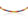 Naszyjnik z korali szklanych dużych kolorowy choker stal szlachetna