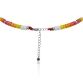 Naszyjnik z korali szklanych dużych kolorowy choker stal szlachetna