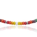 Naszyjnik z korali szklanych dużych kolorowy stal szlachetna choker