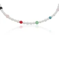 Naszyjnik z pereł choker kamienie kwarc koral opal apatyt amazonit