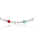 Naszyjnik z pereł choker kamienie kwarc koral opal apatyt amazonit