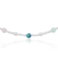 Naszyjnik z perełek choker kamienie naturalne apatyt opal koral amazonit kwarc jaspis