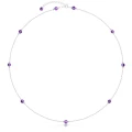 Naszyjnik choker damski ze srebra naturalne kamienie ametyst fioletowy