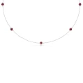 Naszyjnik choker damski ze srebra naturalne kamienie granat