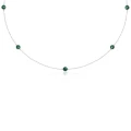 Naszyjnik choker damski ze srebra naturalne kamienie jadeit szmaragdowy