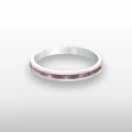 Pierścionek INLAY slim inkrustowany kamień granat naturalny srebro unisex