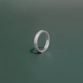 Pierścionek INLAY mid inkrustowany masa perłowa naturalna biała srebro unisex