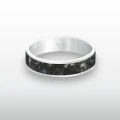 Pierścionek INLAY deep space inkrustowany kamień onyks obsydian opal lapis srebro unisex