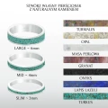 Pierścionek INLAY double link inkrustowany kamień czarny onyks lapis lazuli srebro unisex