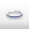 Pierścionek INLAY slim inkrustowany kamień niebieski lapis lazuli naturalny srebro unisex