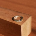 Pierścionek INLAY witraż inkrustowany kamień czarny onyks turkus granat lapis lazuli tygrysie oko srebro unisex