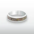 Pierścionek INLAY melange inkrustowany kamień turmlin naturalny srebro unisex