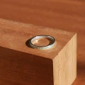 Pierścionek INLAY slim inkrustowany kamień turkus naturalny srebro unisex