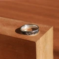 Pierścionek INLAY deep space inkrustowany kamień onyks obsydian opal lapis srebro unisex