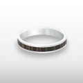 Pierścionek INLAY mid inkrustowany drewno loma multicolor srebro