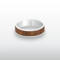 Pierścionek INLAY large inkrustowany drewno lacewood brasil srebro