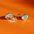 Kolczyki inlay oko proroka inkrustowane kamień naturalny opal etiopski turkus