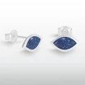 Kolczyki inlay oko proroka inkrustowane kamień naturalny lapis lazuli 