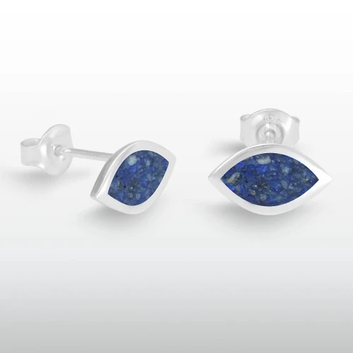 Kolczyki inlay oko proroka inkrustowane kamień naturalny lapis lazuli 