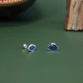 Kolczyki inlay oko proroka inkrustowane kamień naturalny lapis lazuli 