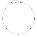 Naszyjnik choker srebro pozłacane czarny spinel dla kobiety