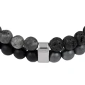 Bransoletka z podwójnych kamieni lawa onyks labradoryt hematyt